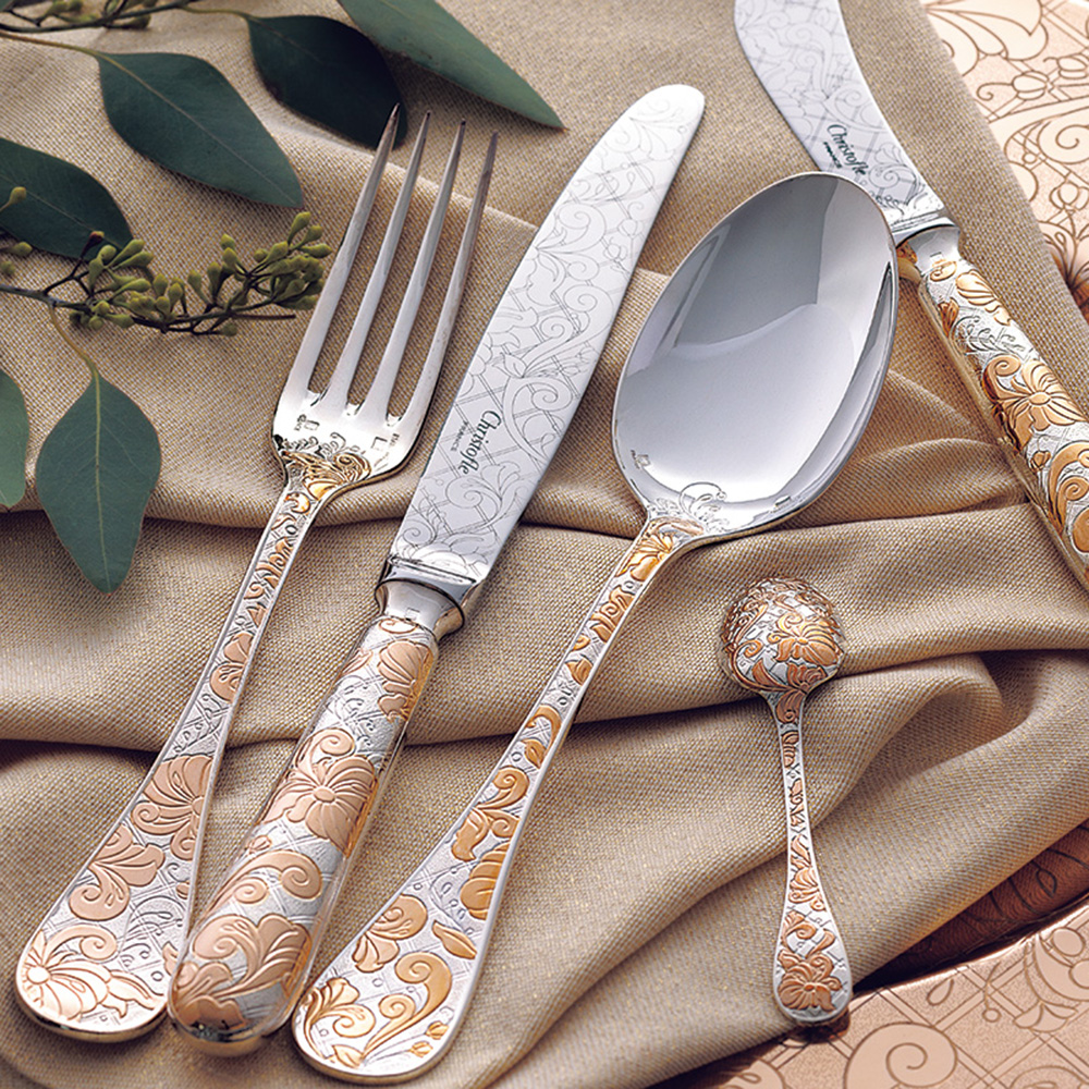 Christofle Jardin D`Eden (Silver Plated Gold Accent)