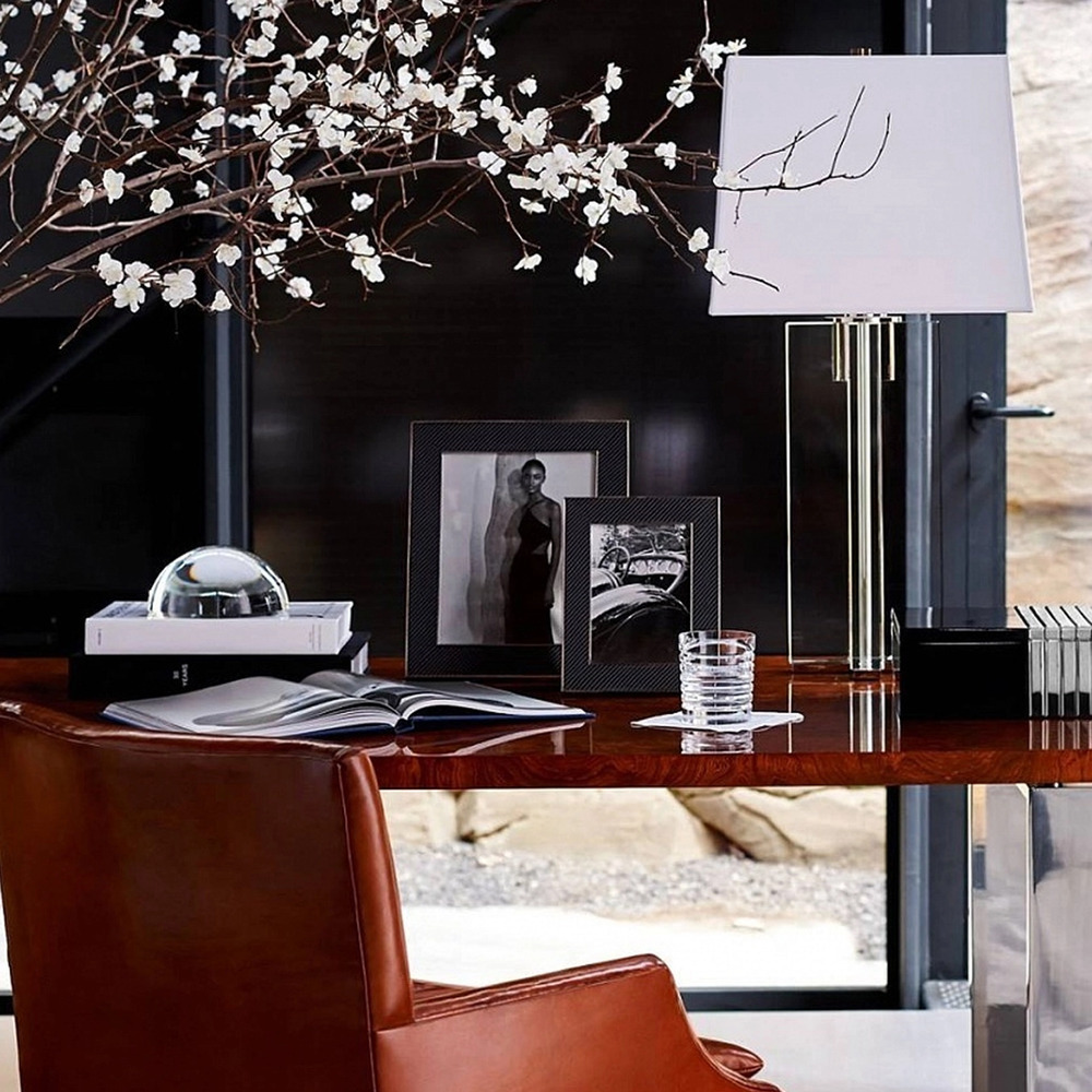 Фоторамка SUTTON 13x18 карбон, полированный никель Ralph Lauren Home 682662672001