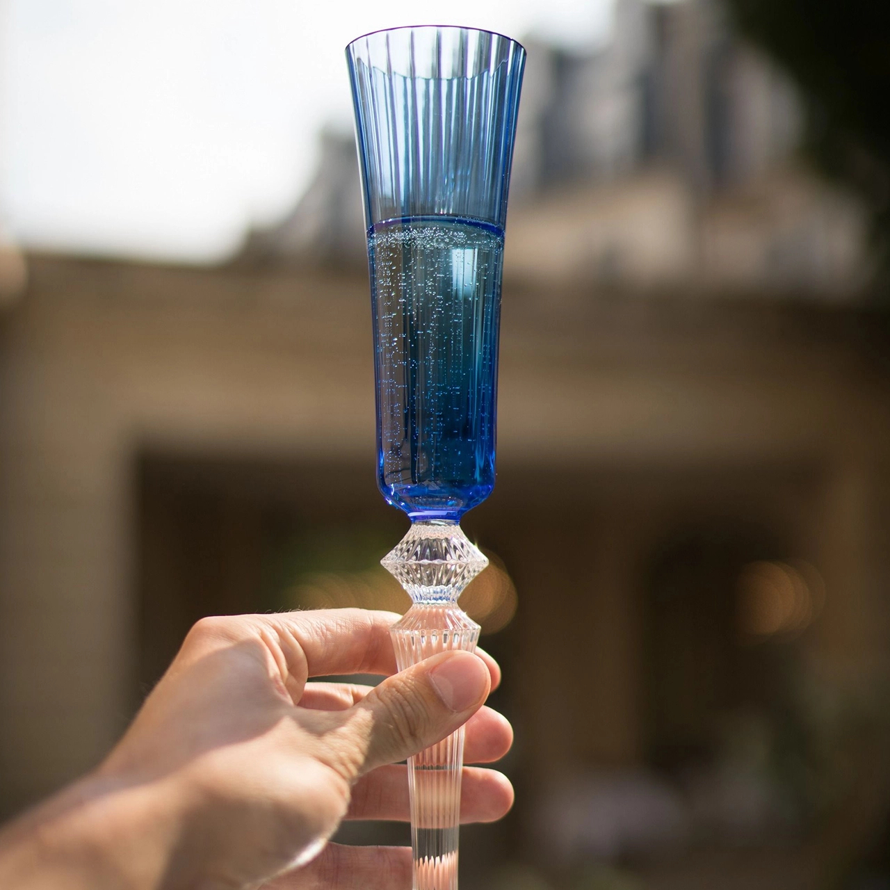 Бокал для шампанского MILLE NUITS 170 мл хрусталь голубой Baccarat 2 105 456