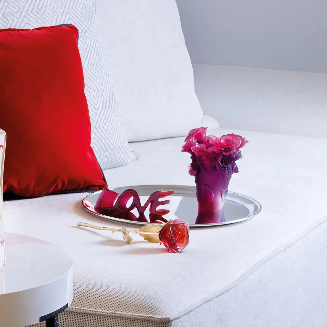 Ваза для цветов ROSE PASSION 16 см хрусталь пурпурная Daum 05287-5