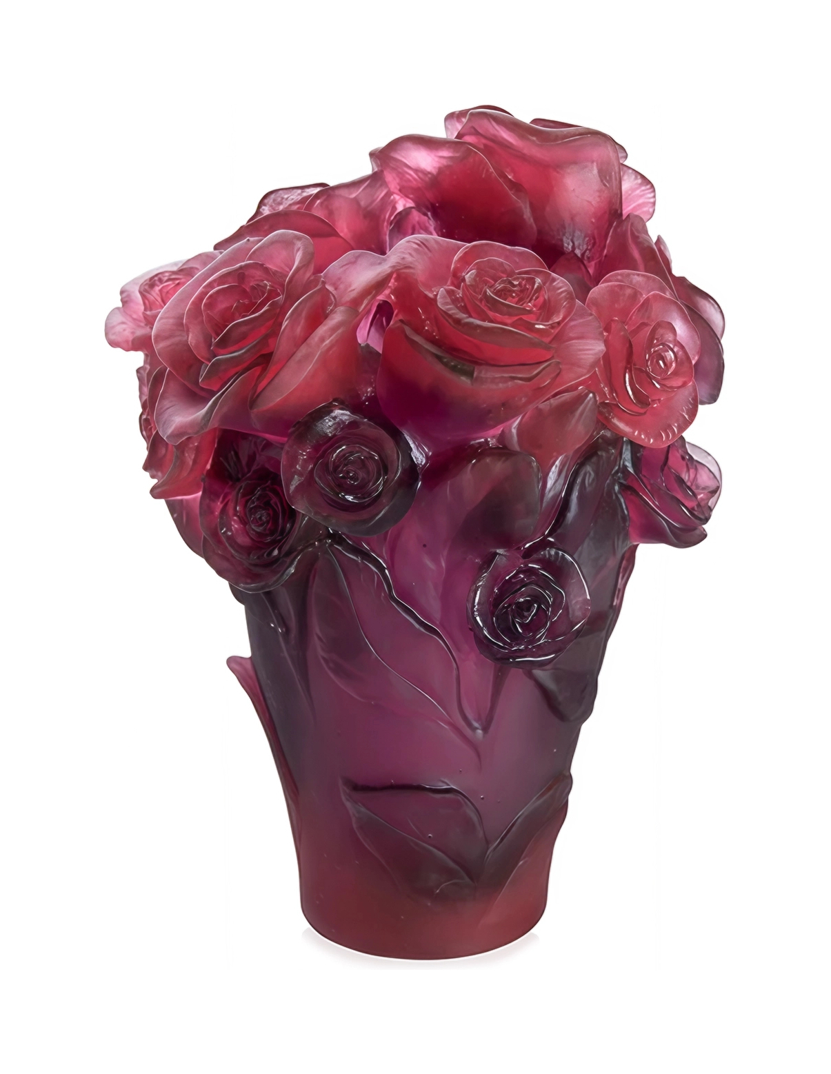Ваза для цветов ROSE PASSION 16 см хрусталь пурпурная Daum 05287-5