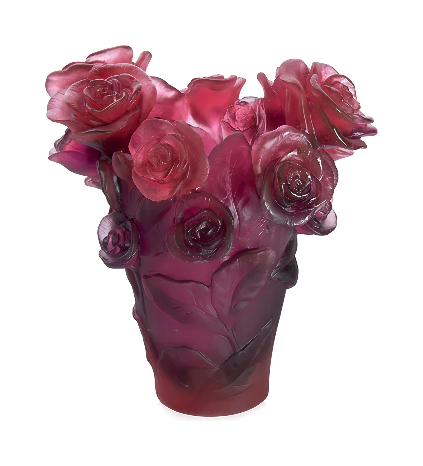 Ваза для цветов ROSE PASSION 16 см хрусталь пурпурная Daum 05287-5
