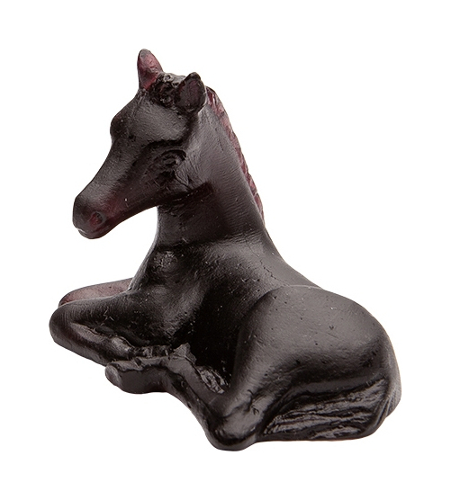 Скульптура Лошадка 4.4 см хрусталь бордовая