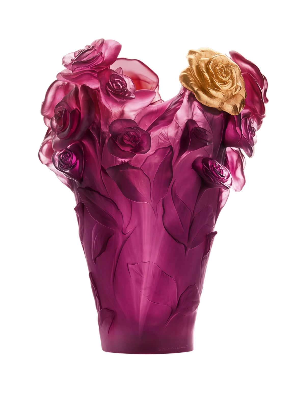 Ваза для цветов Daum ROSE PASSION 34 см хрусталь пурпурная