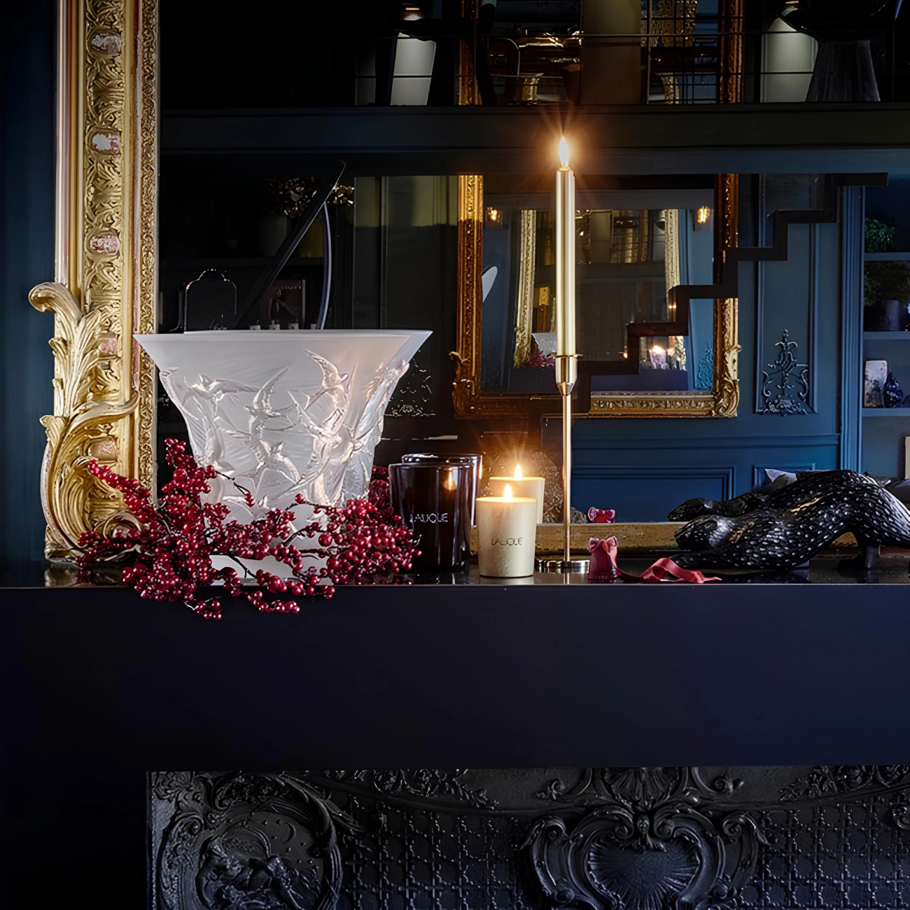 Ваза Hirondelles 29 см прозрачная, хрусталь Lalique 10623900