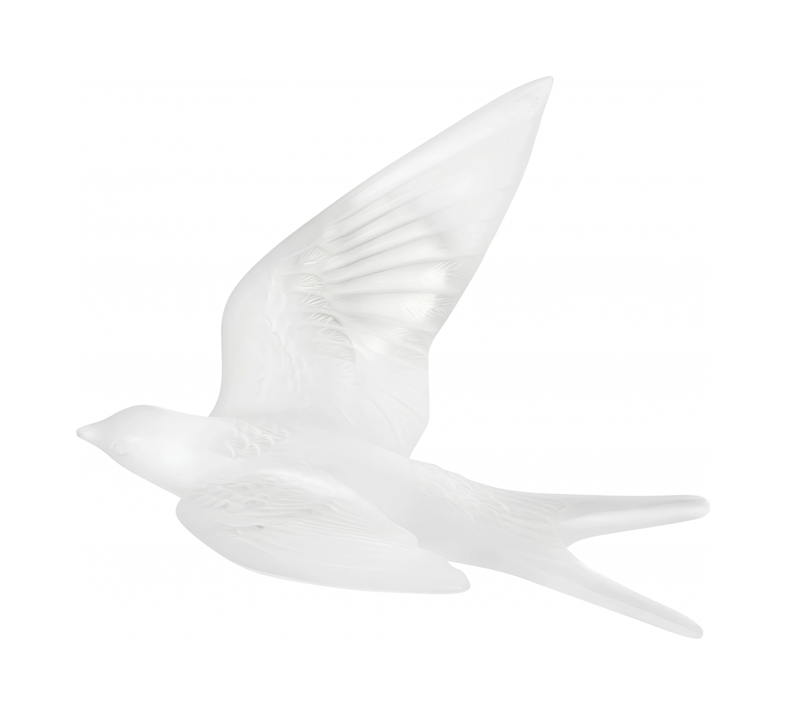 Статуэтка Lalique Hirondelles Ласточка с поднятыми крыльями прозрачная, хрусталь