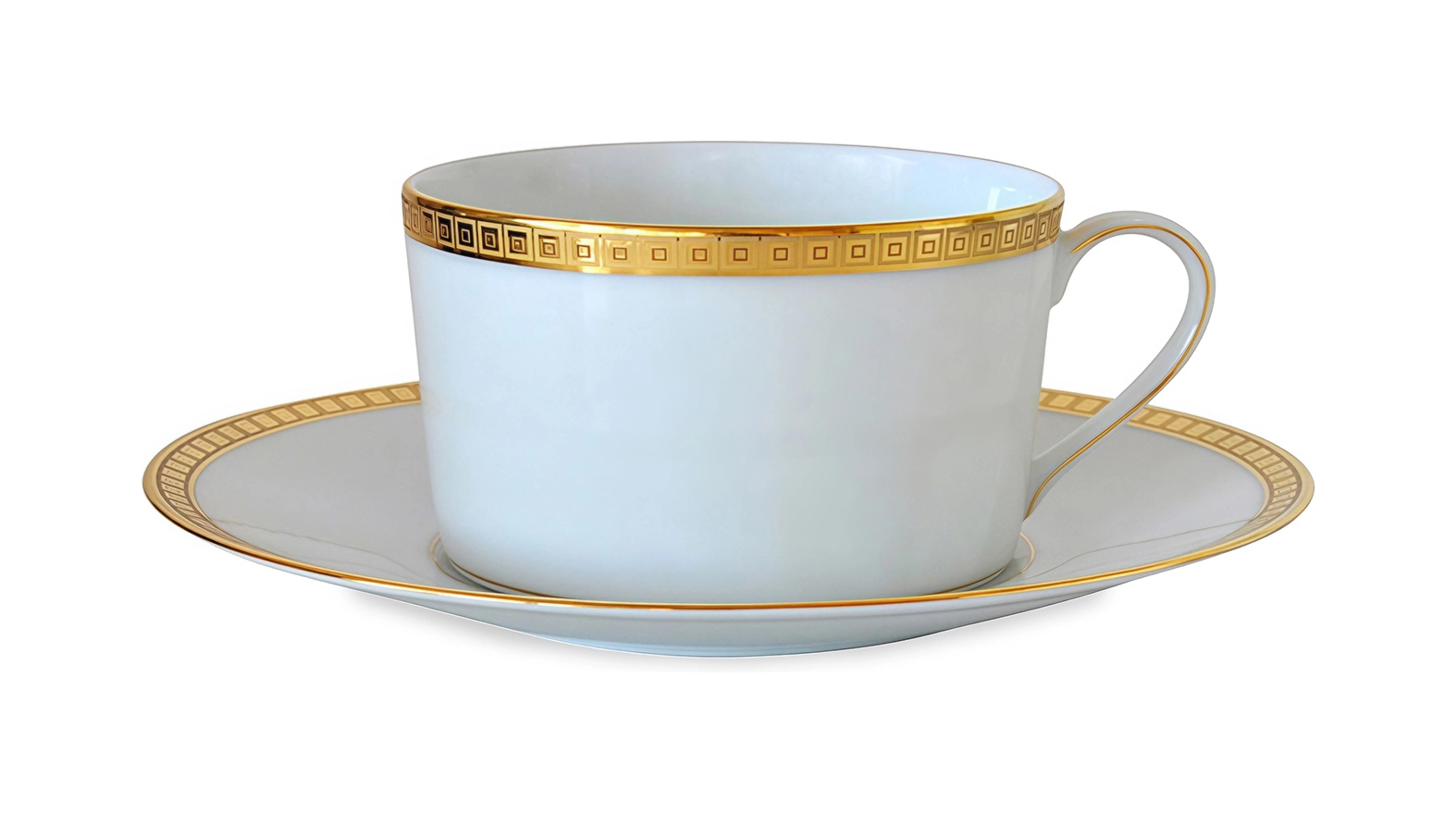 Чашка для завтрака с блюдцем Bernardaud ATHENA GOLD 250 мл фарфор золото