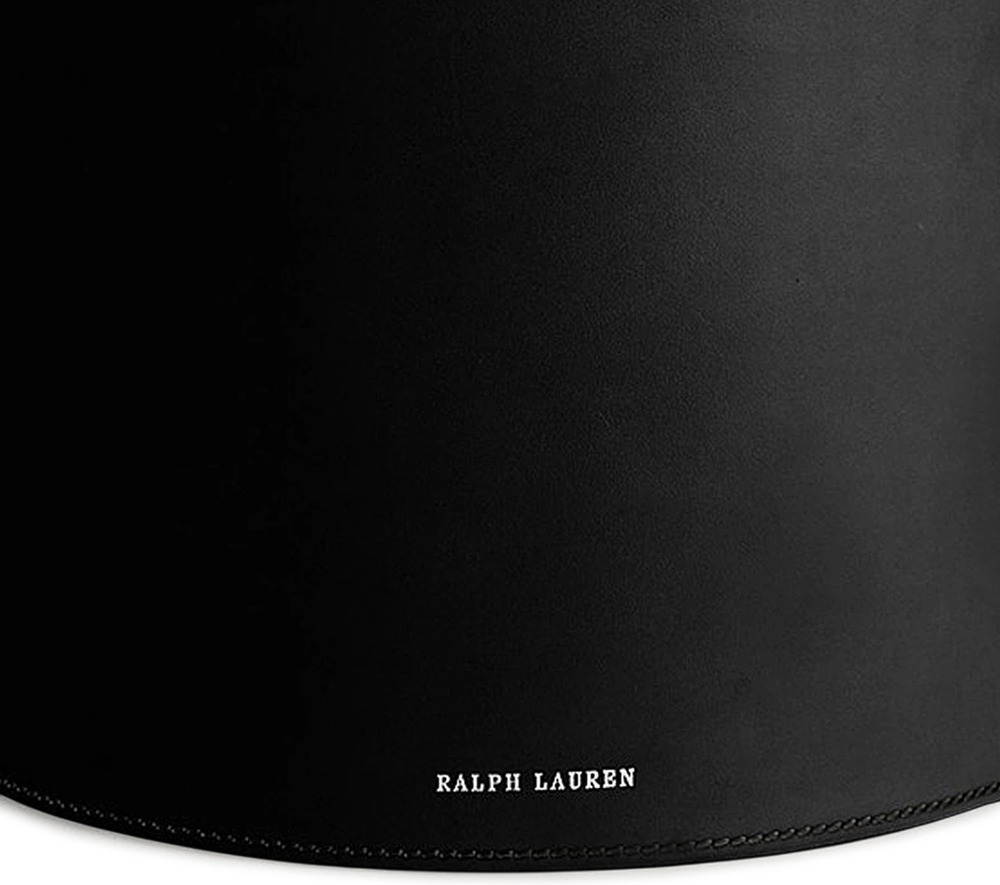 Ведро для мусора BRENNAN черная кожа  Ralph Lauren Home 682662666002/БЕР