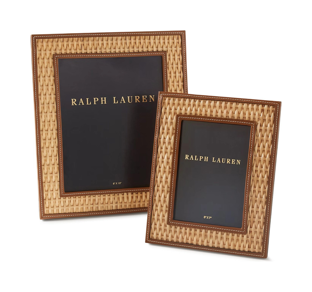 Фоторамка BAILEY 20x25 ротанг, кожа Ralph Lauren Home 682928875001