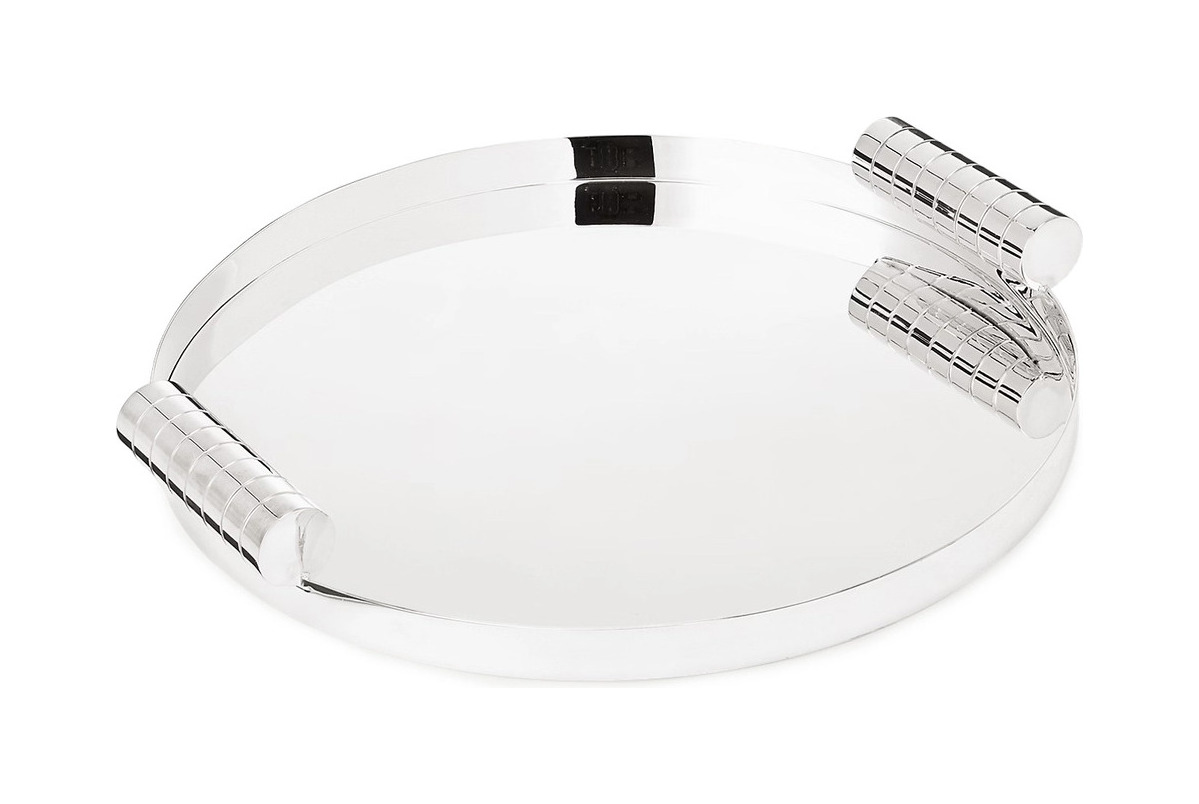 Поднос Ralph Lauren Home MONTGOMERY круглый посеребрение