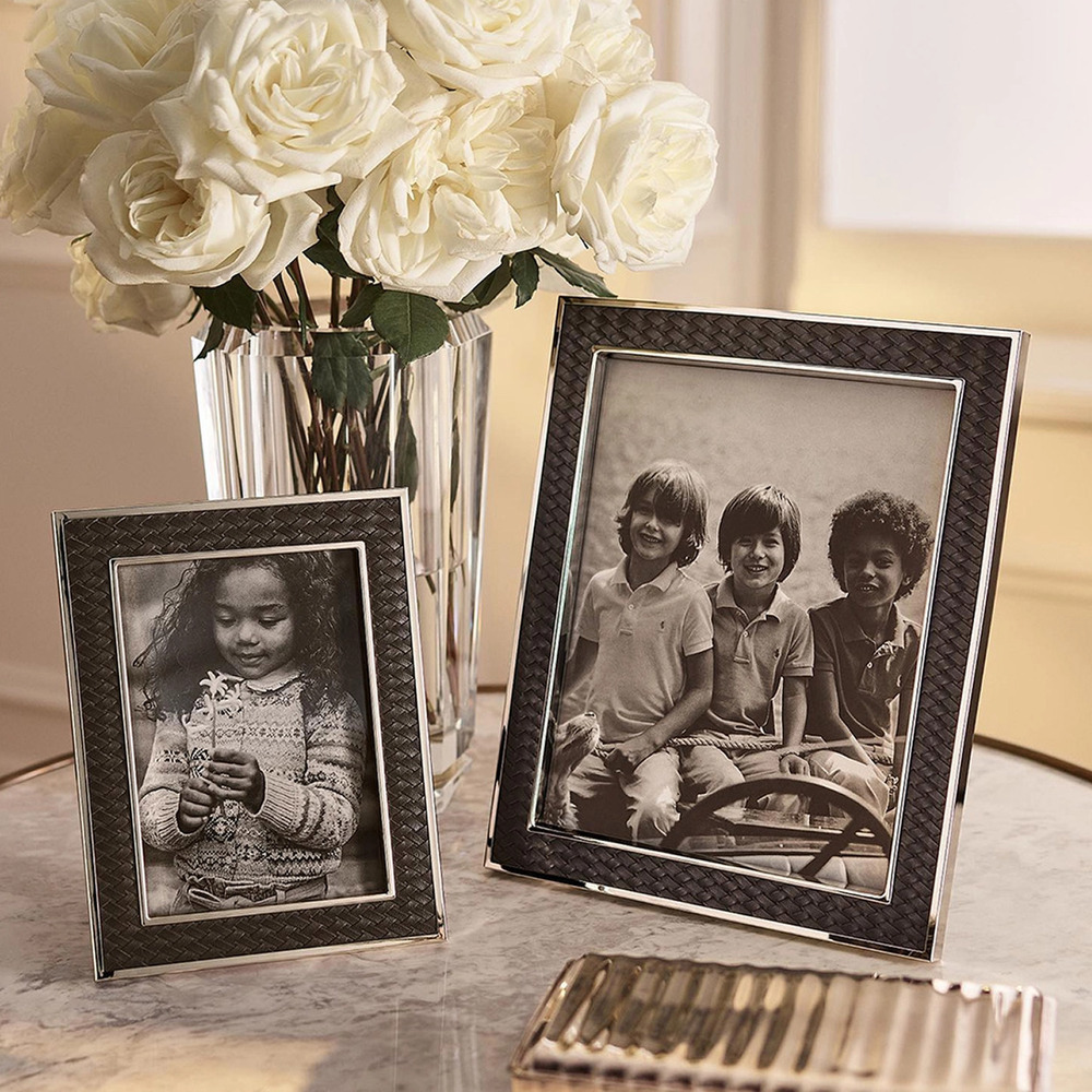 Фоторамка BROCKTON 13х18 черная кожа, посеребрение – 2