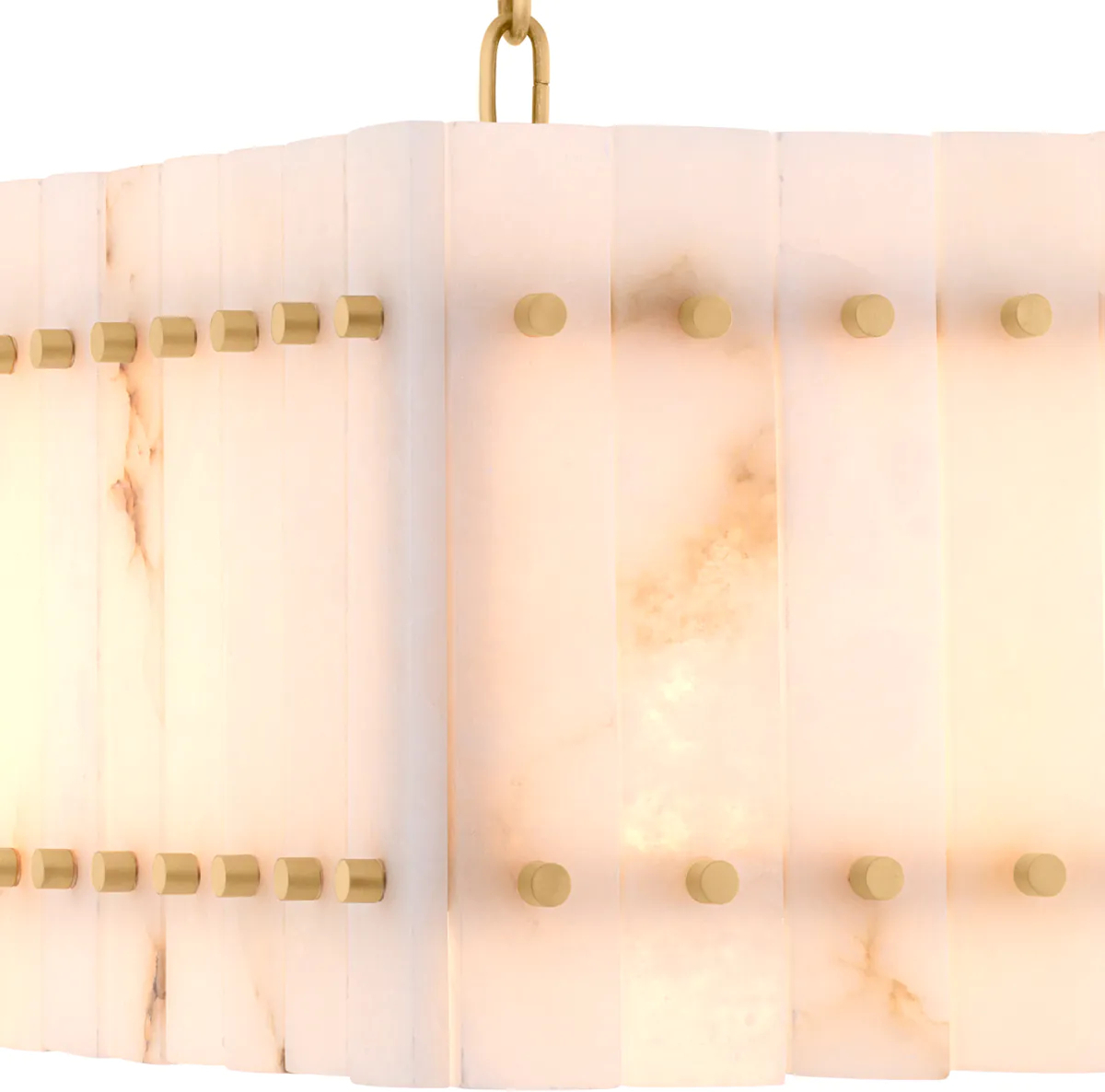 Люстра RUBY 140.5х39 см прямоугольная, алебастр античная латунь Eichholtz 117008