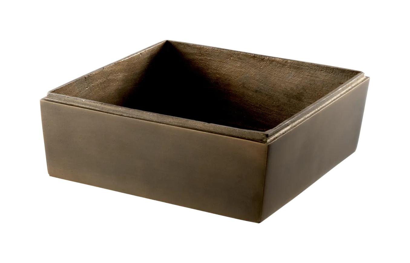 Пепельница DELUXE 20х20 см квадратная, тёмная старинная латунь – 2