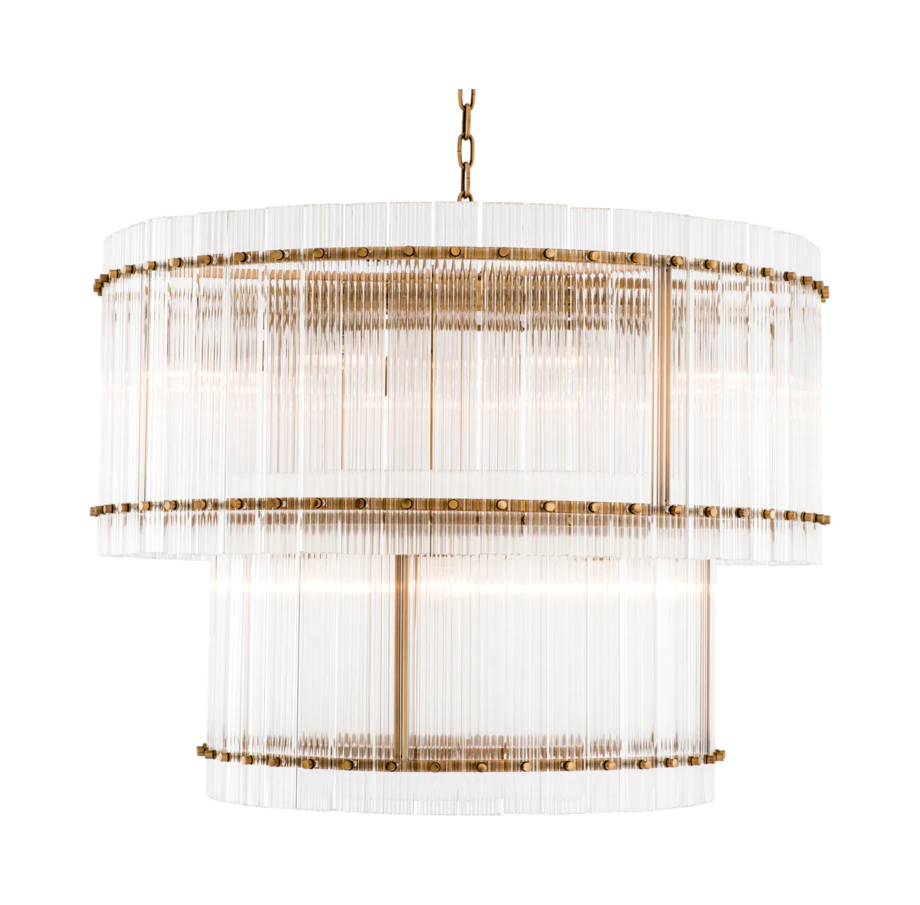 Люстра RUBY L 93 см прозрачное стекло, античная латунь – 2