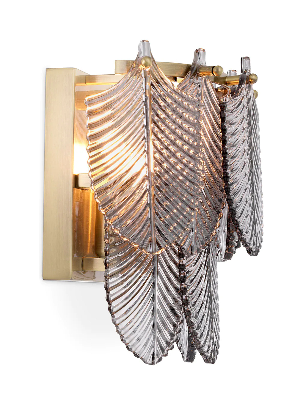 Бра VERBIER дымчатое стекло светлая матовая латунь