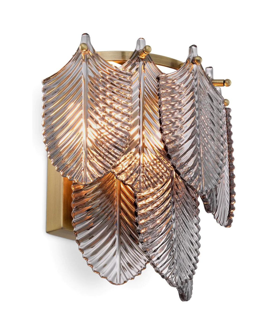 Бра VERBIER дымчатое стекло светлая матовая латунь – 2