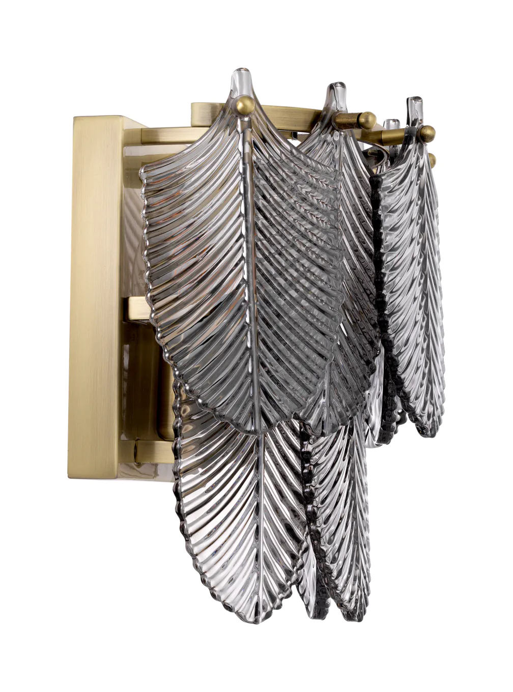 Бра VERBIER дымчатое стекло светлая матовая латунь Eichholtz 114424