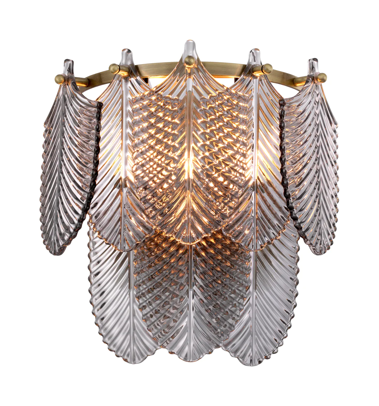 Бра VERBIER дымчатое стекло светлая матовая латунь Eichholtz 114424