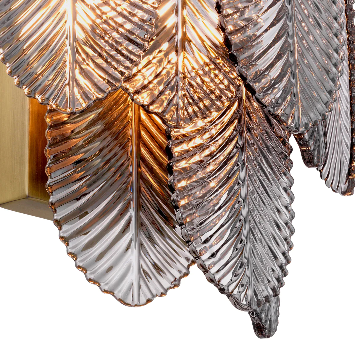 Бра VERBIER дымчатое стекло светлая матовая латунь Eichholtz 114424