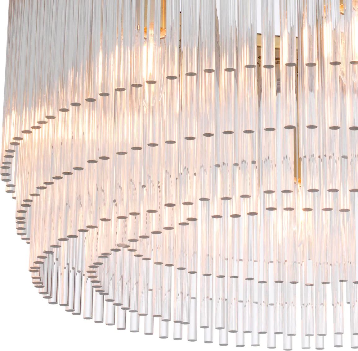 Подвесная люстра HECTOR S 60 см круглая, светлая матовая латунь прозрачное стекло Eichholtz 114396