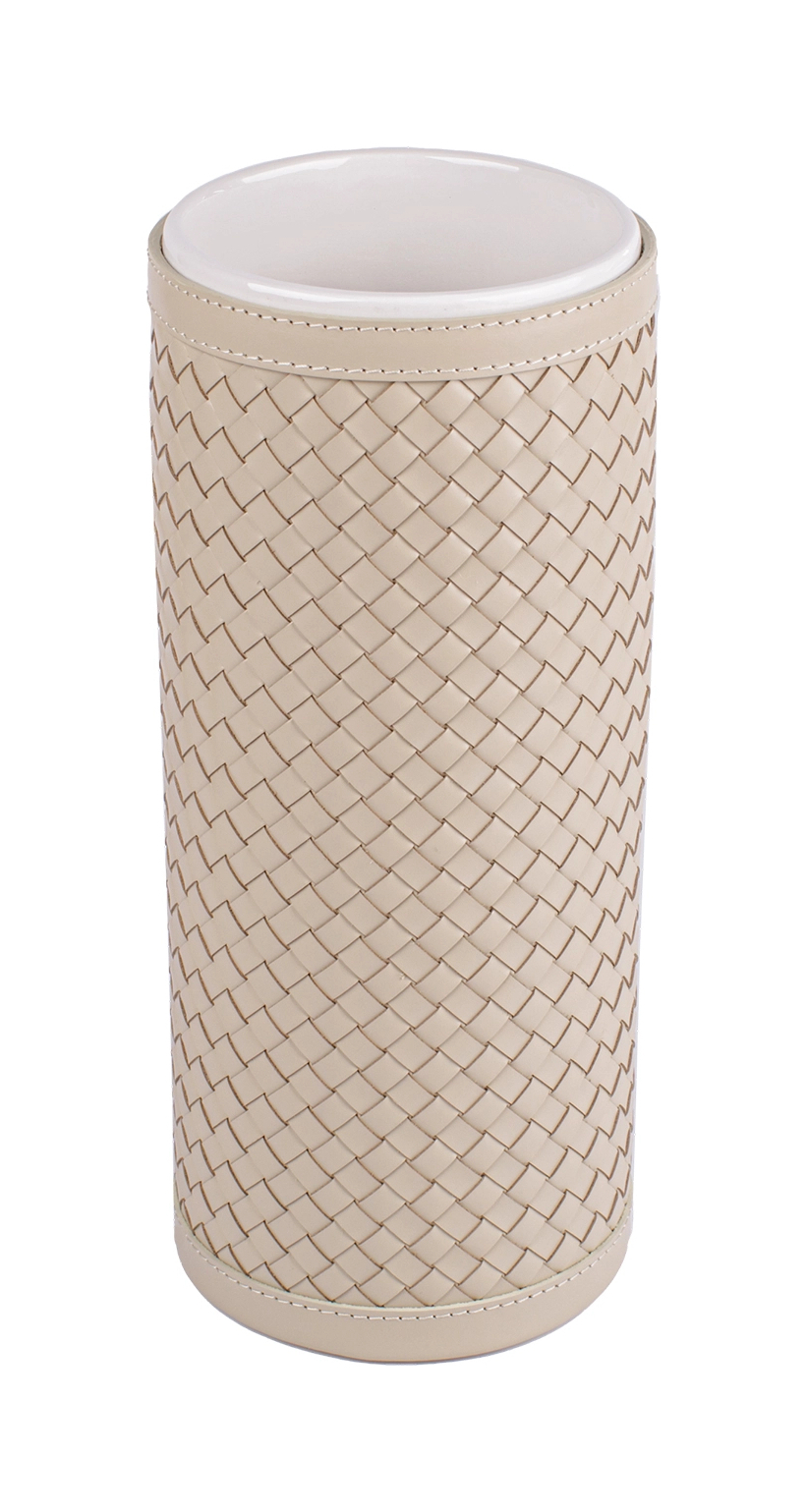 Ваза ESTER 30 см кожа слоновая кость