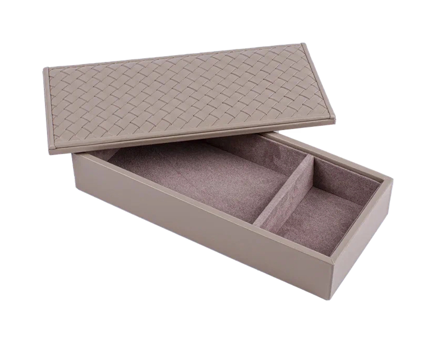 Шкатулка CELIO 21x10 см кожа серая RIVIERE DS-BX/INTRV18