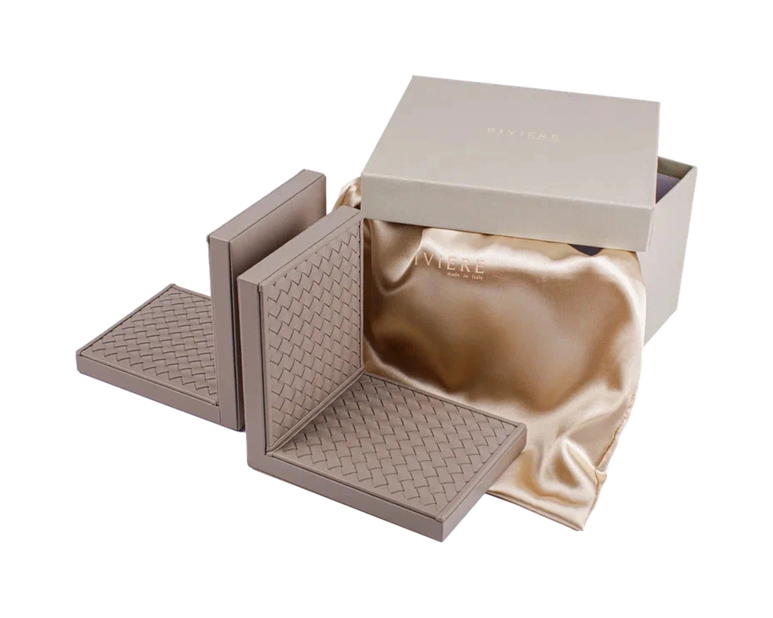 Держатели для книг ELIA 17x13 см кожа серые RIVIERE BE-INTRV18