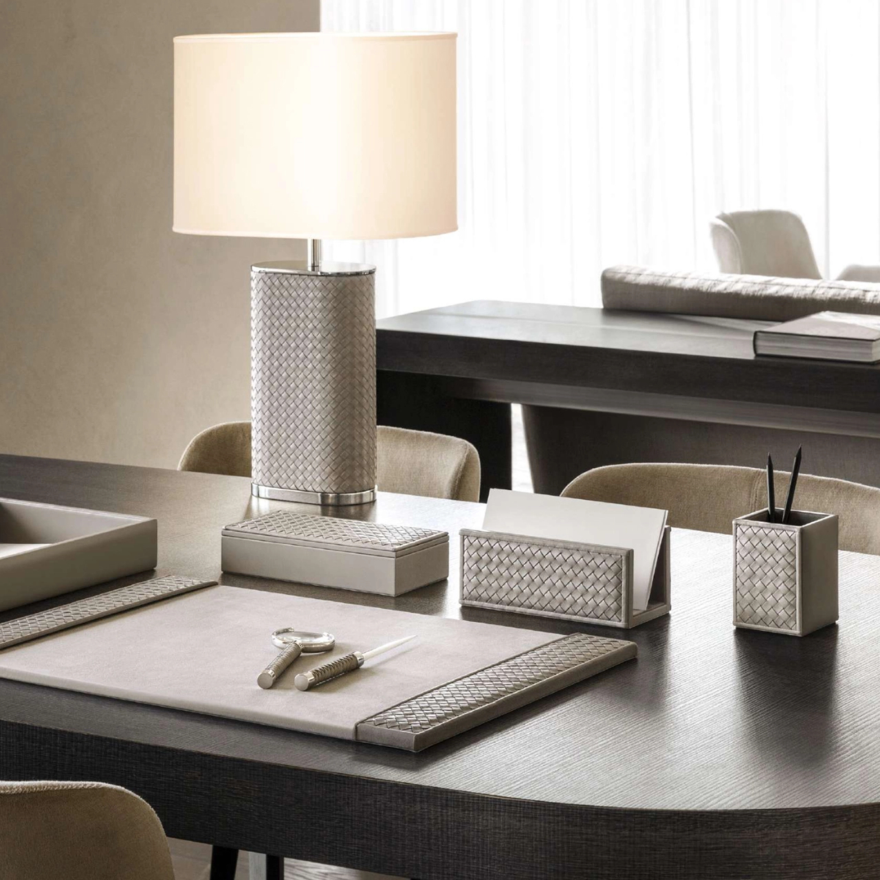 Подставка для писем CELIO 21x10 см кожа серая – 2