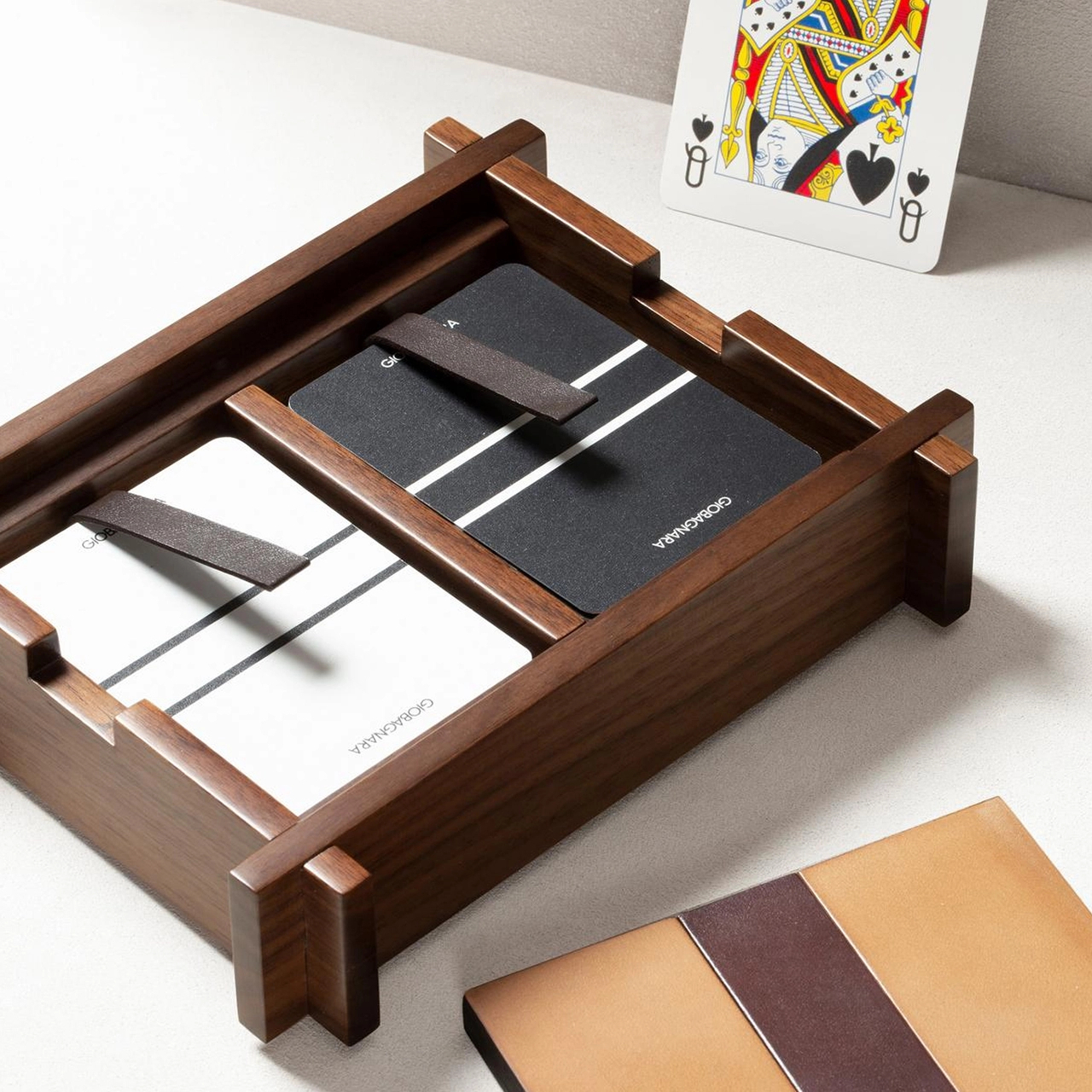 Набор игральных карт STRUCTURA орех, кожа – 2