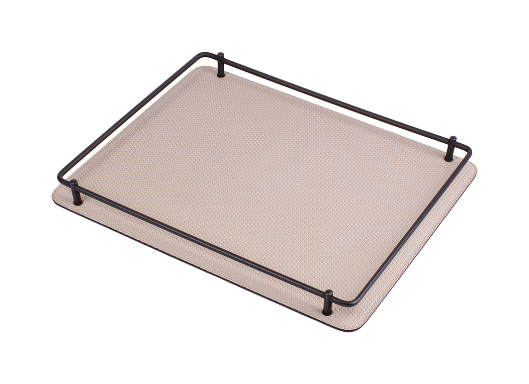 Поднос прямоугольный RONDO 36.5x46.5 см светло-серый