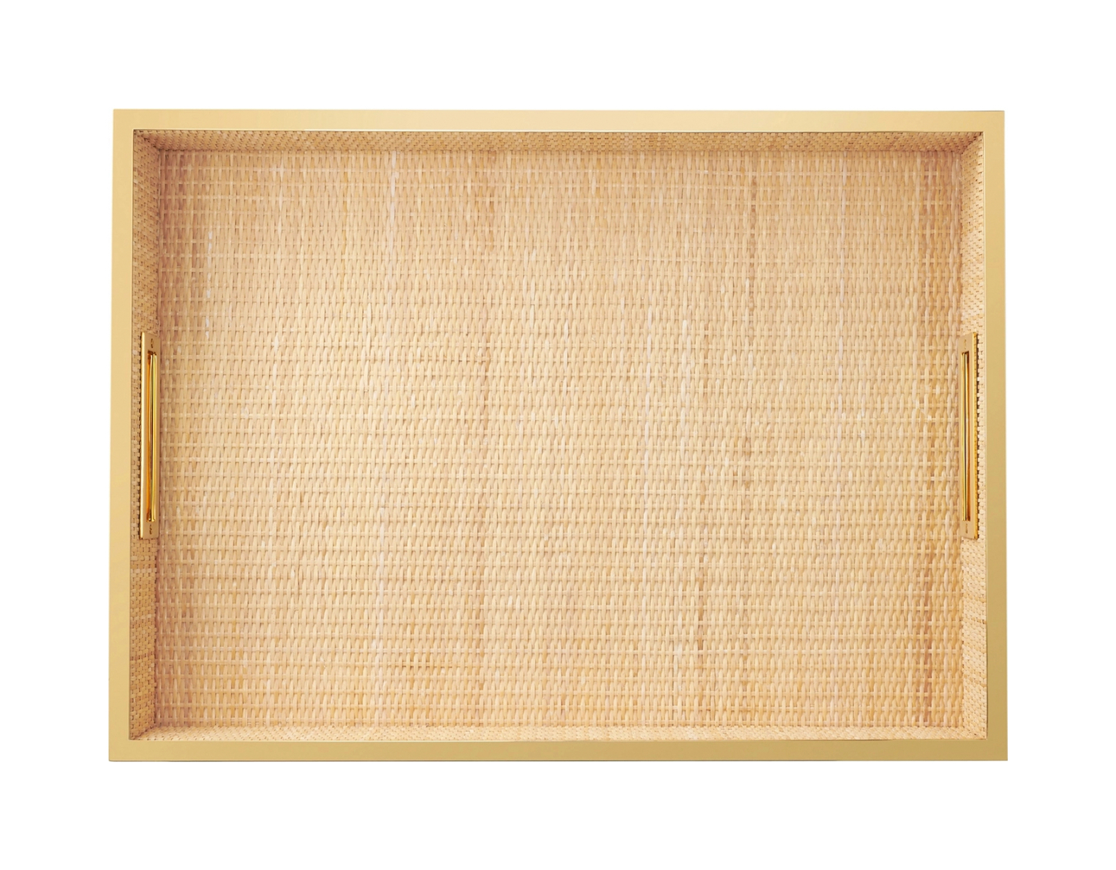 Поднос COLETTE 51х41 см тростник, латунь Aerin 20120073