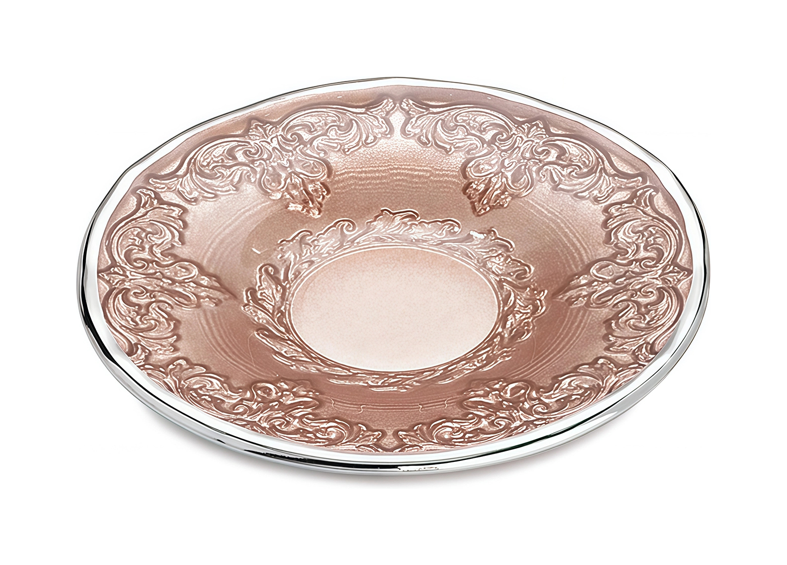 Блюдце Greggio DOGALE DOGALINI розовое 11.5 см стекло