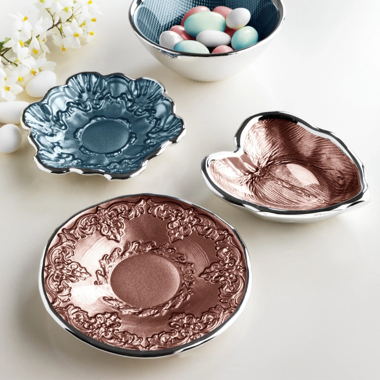 Блюдце DOGALE DOGALINI розовое 11.5 см стекло – 2