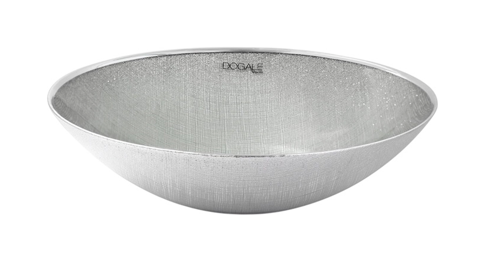 Чаша Greggio DOGALE ESSENZA SHINE серебряная 32.5 см стекло