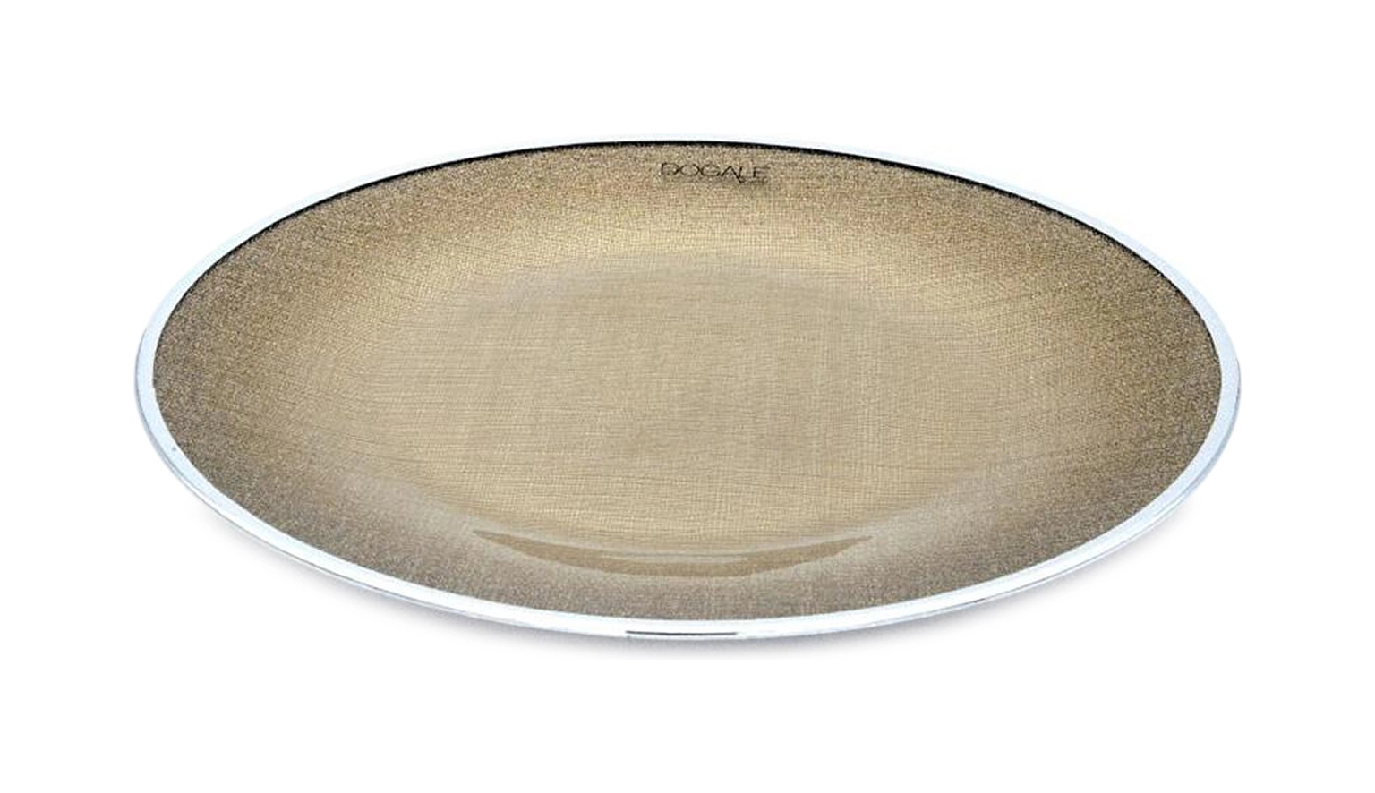 Блюдо круглое DOGALE ESSENZA SHINE золотое 32.5 см стекло – 2