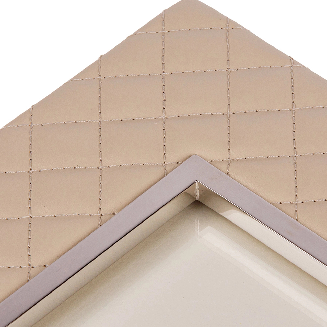 Фоторамка ANITA 13х18 кожа слоновая кость RIVIERE F2-PTCHROMERV06