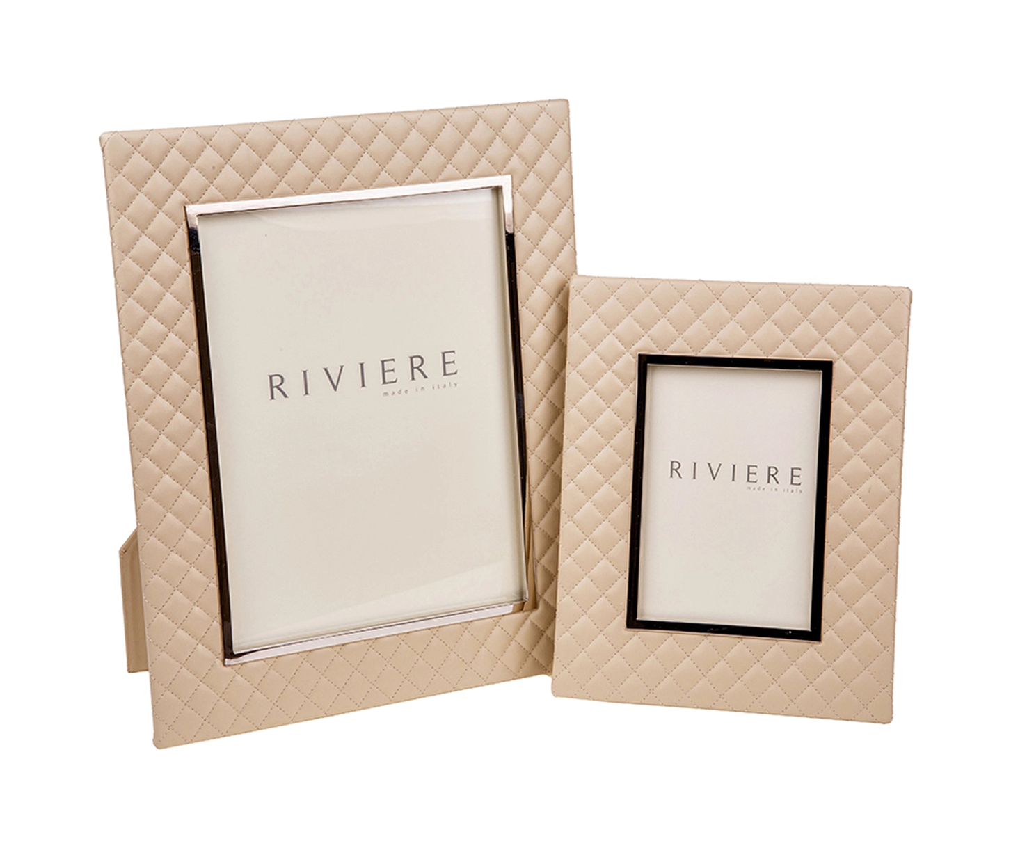 Фоторамка ANITA 13х18 кожа слоновая кость RIVIERE F2-PTCHROMERV06
