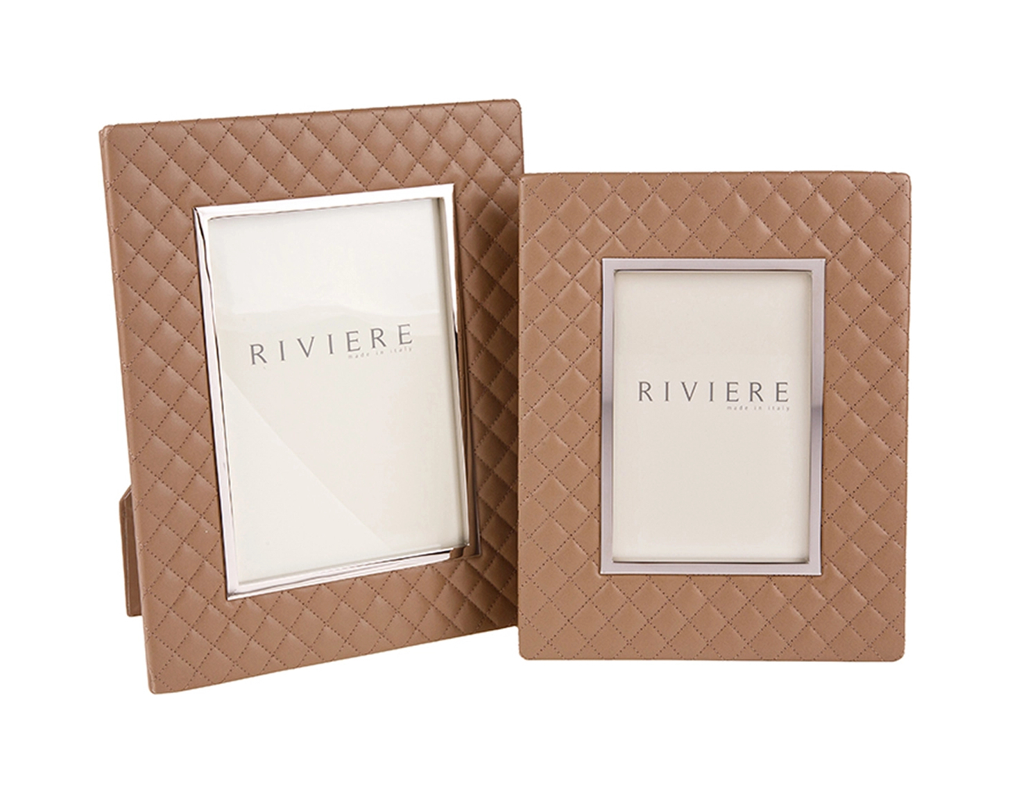 Фоторамка ANITA 10х15 кожа тауп RIVIERE F1-PTCHROMERV105