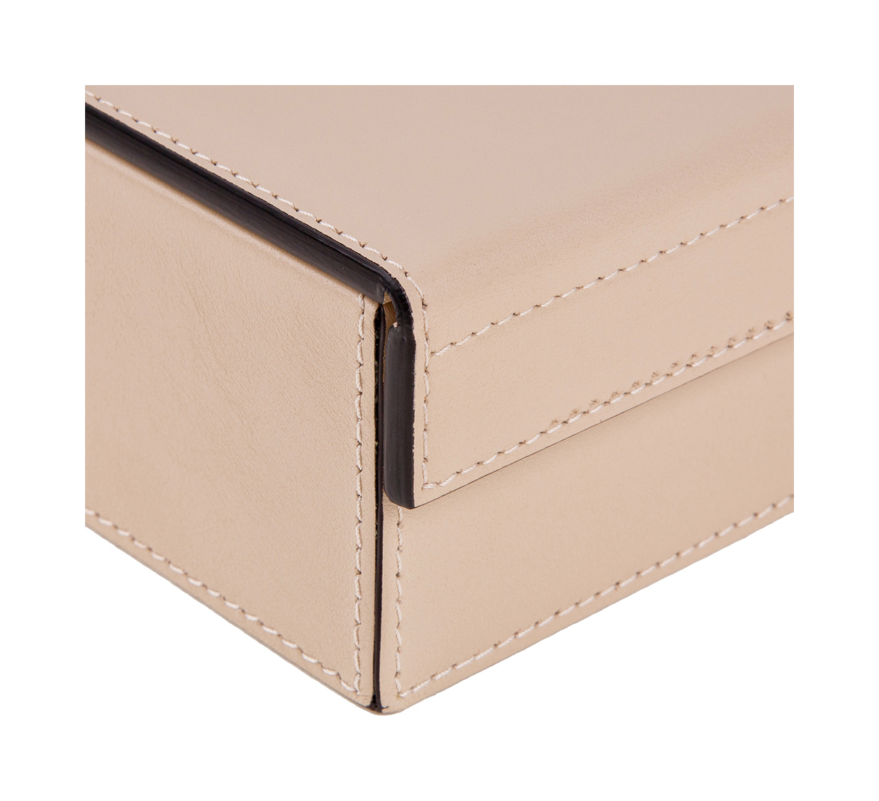 Шкатулка LUNA 17х18.5 см кожа слоновая кость GIOBAGNARA HB301F06ST06