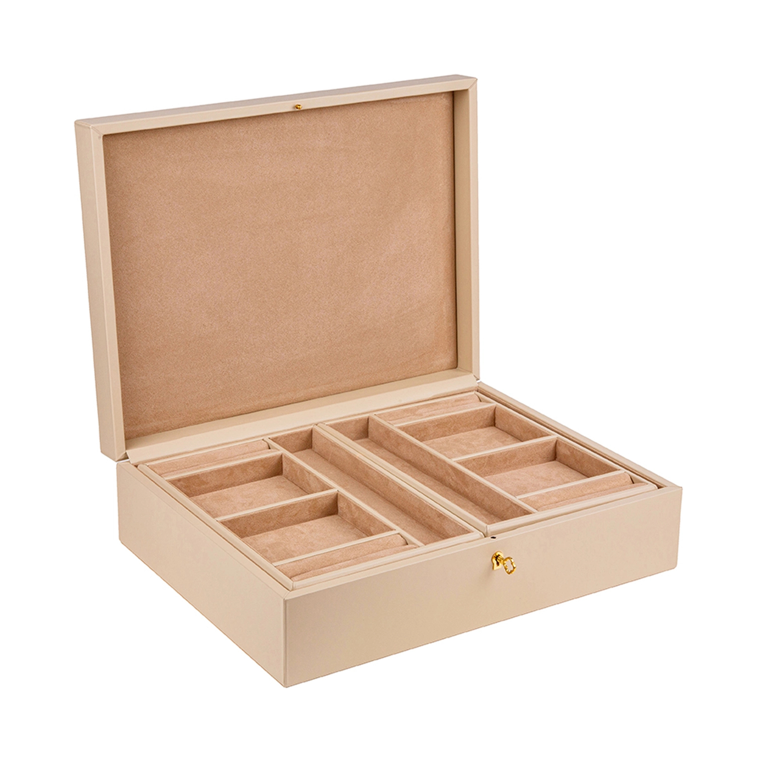 Шкатулка для украшений MILA 37x28 см кожа слоновая кость