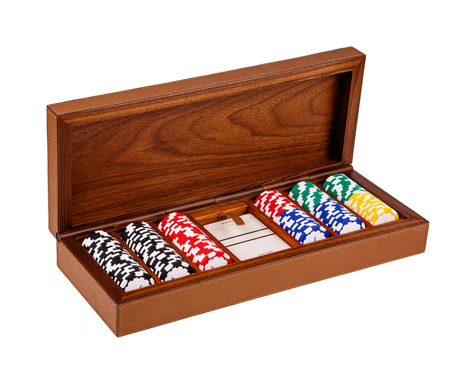 Набор для игры в покер POKER CASE табачный GIOBAGNARA VG040G30ST30