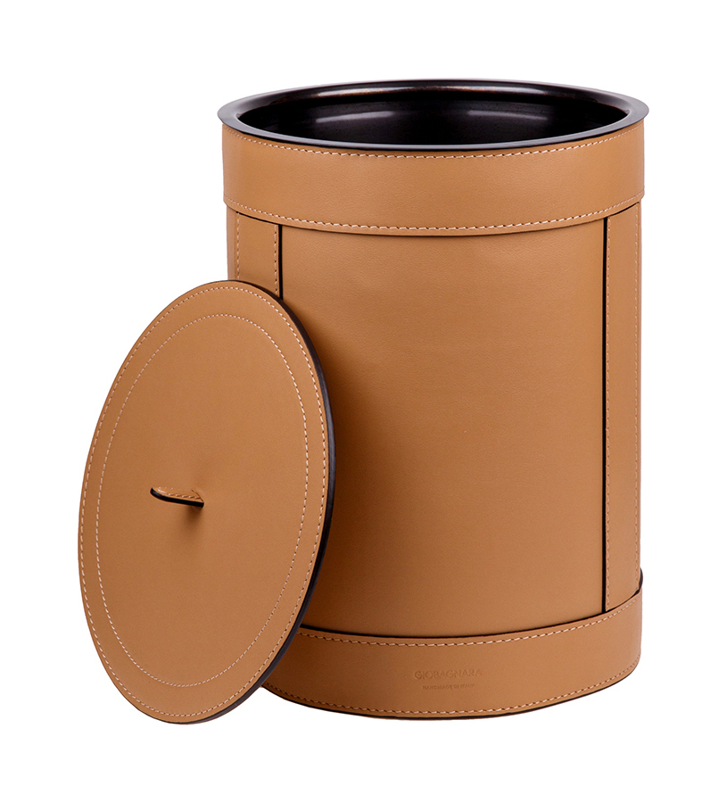 Ведро для мусора BRUS 23х31 см кожа