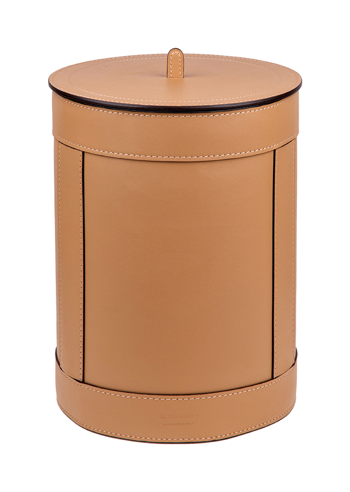Ведро для мусора BRUS 23х31 см кожа GIOBAGNARA HA650BRONZEF42ST42