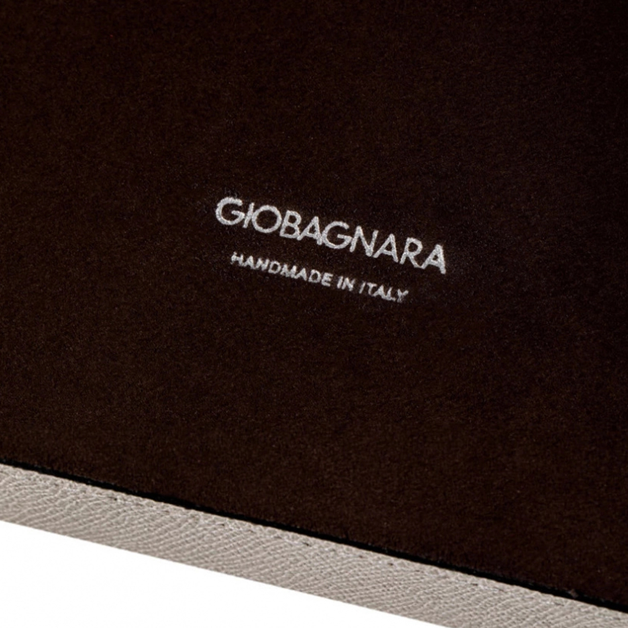 Поднос прямоугольный с ручками VICTOR 44х54 см кожа светло-серый хром GIOBAGNARA TV204X37ST37