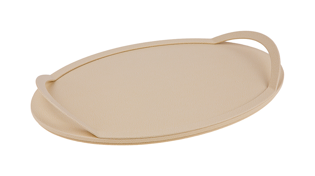 Поднос с ручками FORM овальный 33х23 кожа