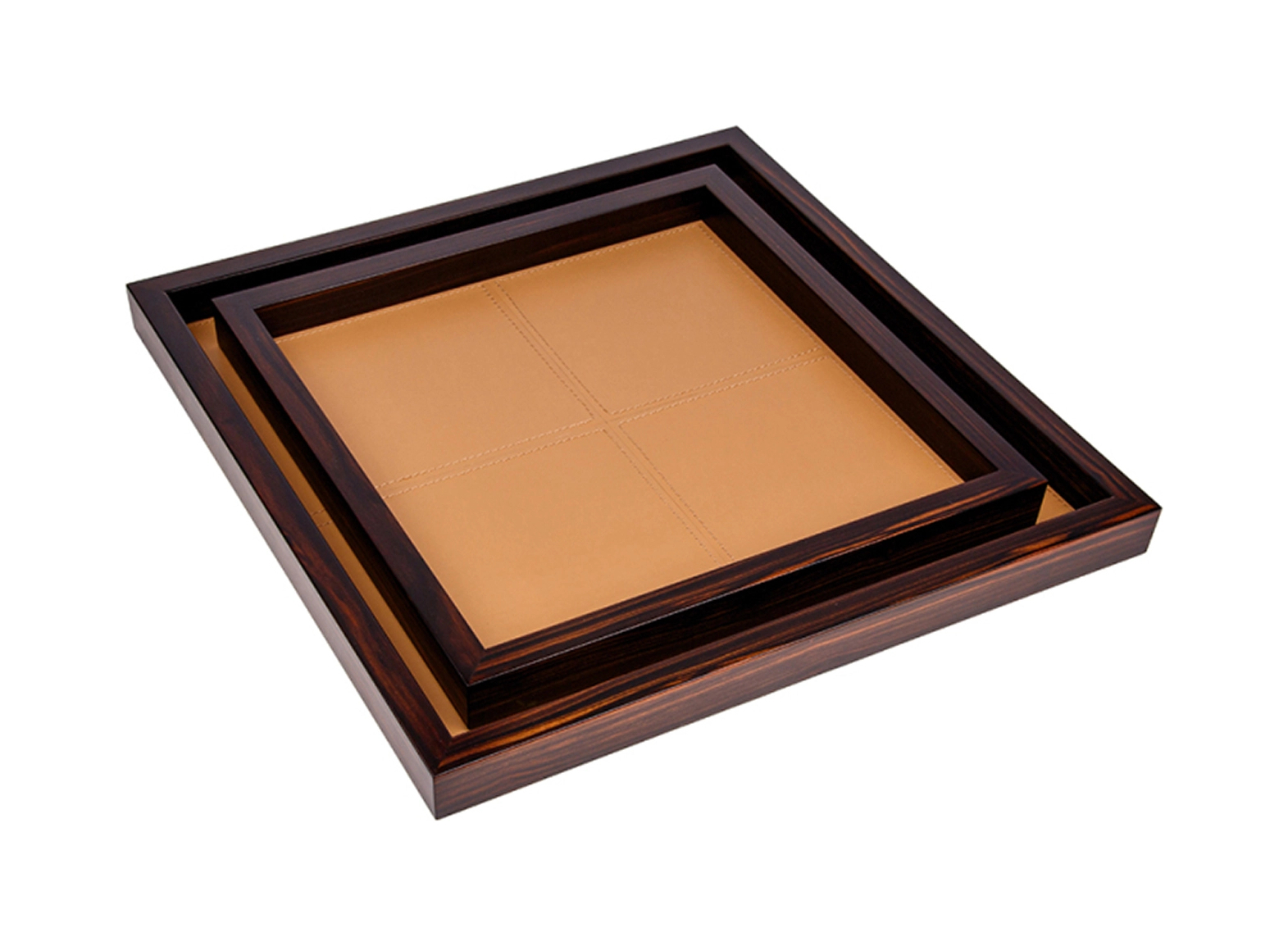 Поднос FEBE 37х37 см кожа, дерево RIVIERE VPQ-EPRV42