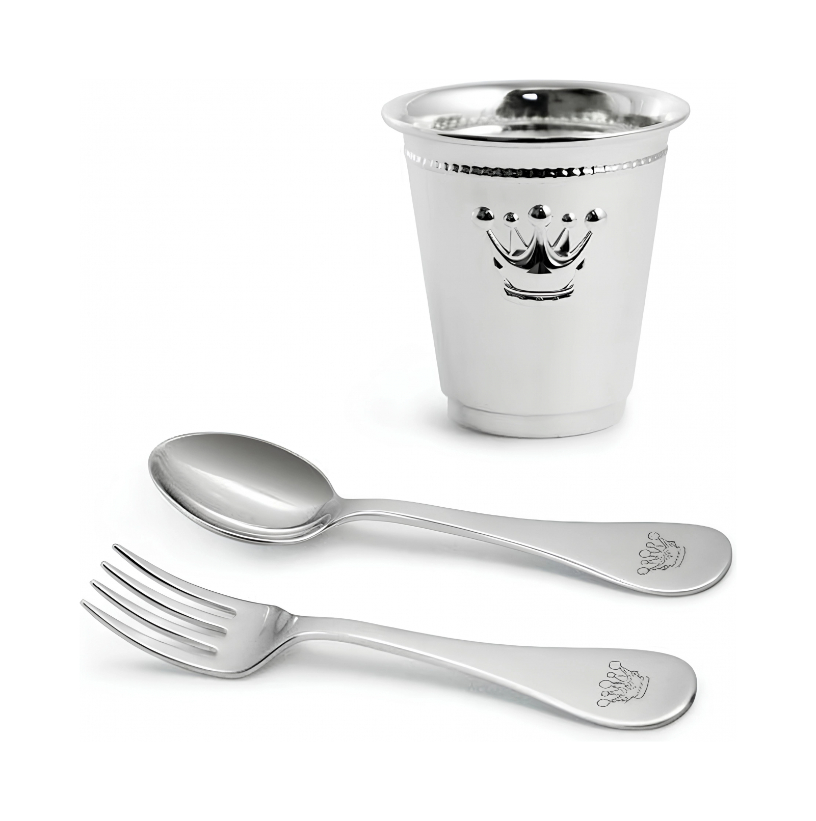 Набор детский чашка, ложка и вилка PRINCESS посеребрение