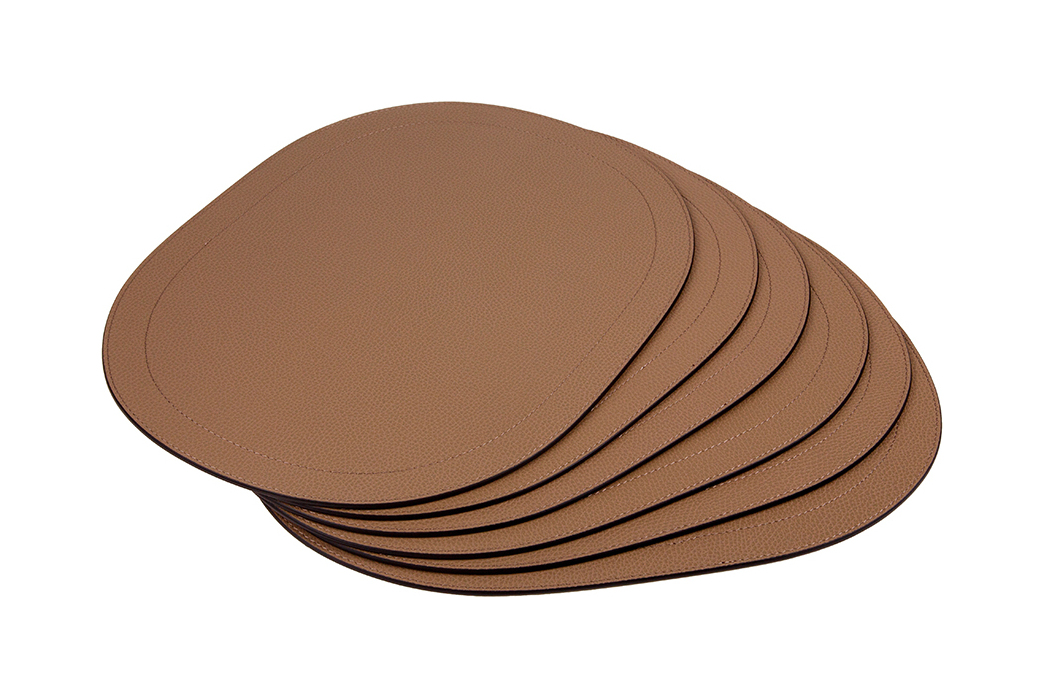 Набор плейсматов 6 шт 39.5х29.5 см коричневый