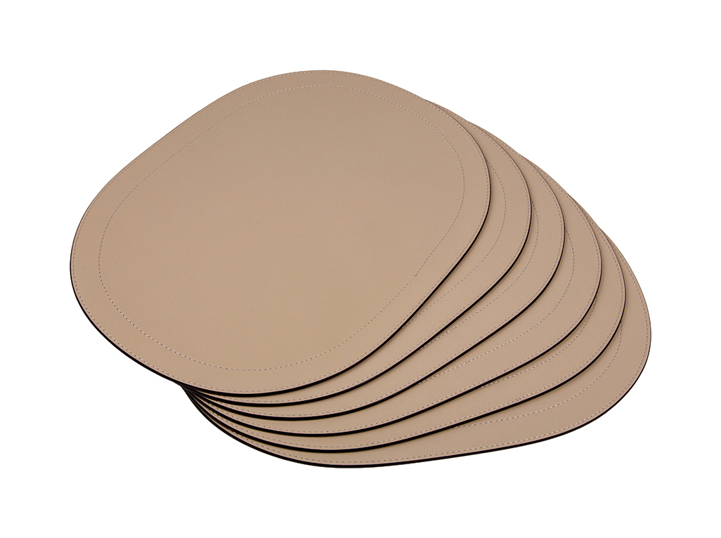 Набор плейсматов 6 шт 39.5х29.5 см светло-коричневый