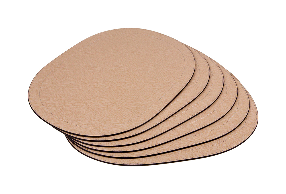 Набор плейсматов 6 шт 39.5х29.5 см бежевый